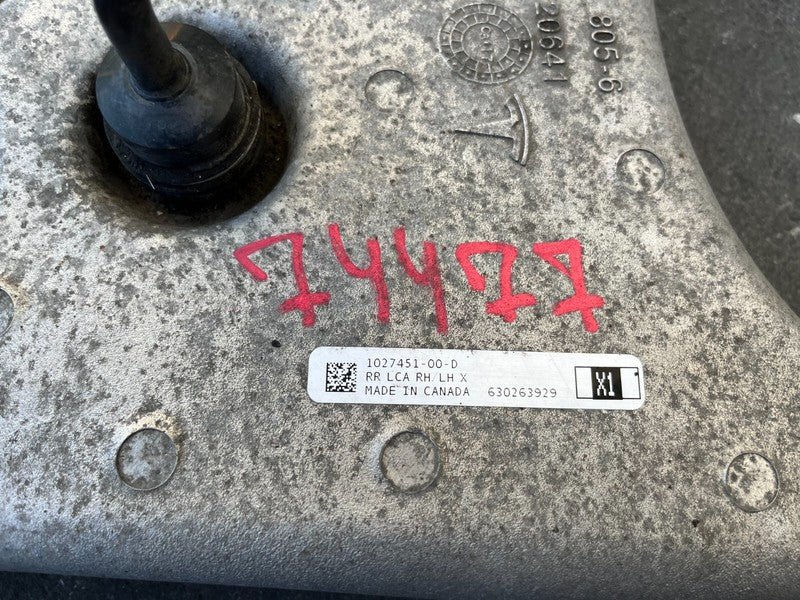 1027451 00 D ⭕ 16-20 Model X Rear Driver Side Suspension Lower Control Arm Left 1027451-00-D