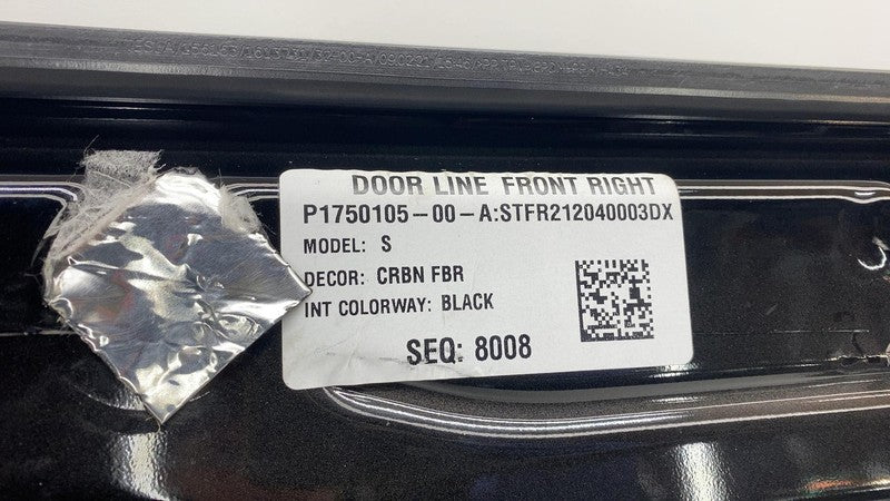 1750105-00-A 2021-2024 Tesla Model S Front Passenger Side Door Shell Panel Right Black - PBSB