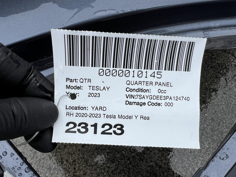 ⭕ 2020-2023 Tesla Model Y Rear Right Quarter Panel Structural Cutout Gray PMNG