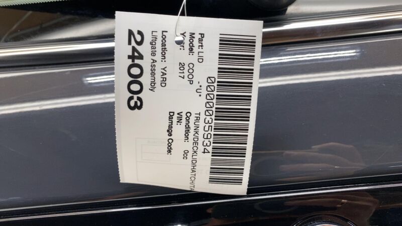 2015-2020 Mini Cooper S Rear Trunk Liftgate Tailgate Hatch Shell w/ Window Glass