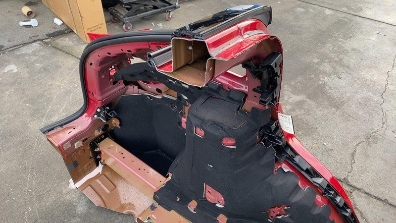 ⭕ 2021-2023 Tesla Model X Rear Driver Side Quarter Panel Cutout Left Red - PPMR