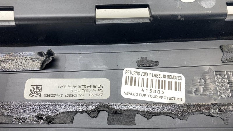 PT00012116-G ⭕ 22-24 Rivian R1T Rear Passenger Door Applique B-Pillar Trim Right PT00012116-G