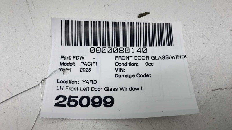 ⭕ 2017-2025 Chrysler Pacifica Front Driver Side Door Window Glass Left LH Assy