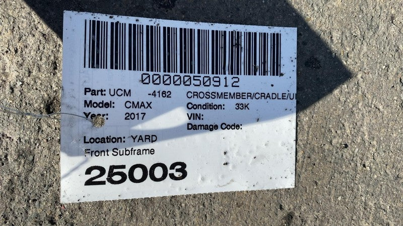 BV615019ENE 2013-2018 Ford C-Max Front Subframe Engine Cradle Crossmember w/ Stabilizer Bar