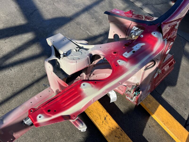 Does not apply 2012-2016 Tesla Model S Front Left Quarter Panel Fender Apron Frame Cut Red PPMR