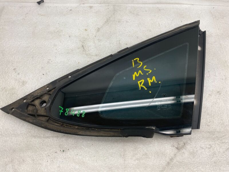E6 43R-008010 2012-2015 Tesla Model S MS Rear Passenger Side Quarter Fixed Glass Right RH Assy