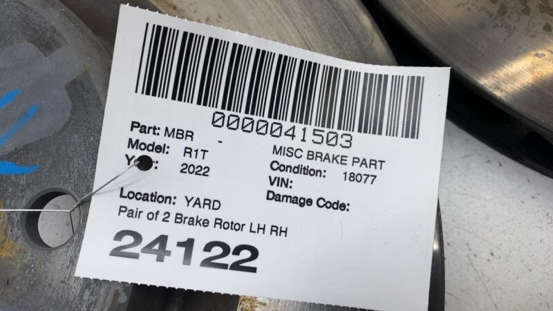 2022 2023 2024 Rivian R1T Front Left & Right Brake Rotor Set x2