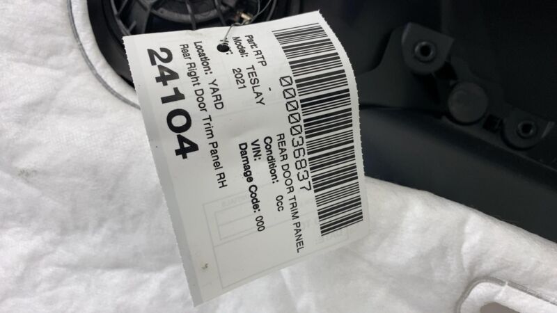 1497297-91-C ⭕ 2020-2023 Tesla Model Y Rear Right Door Panel Trim Card Black RH 1497297-91-C