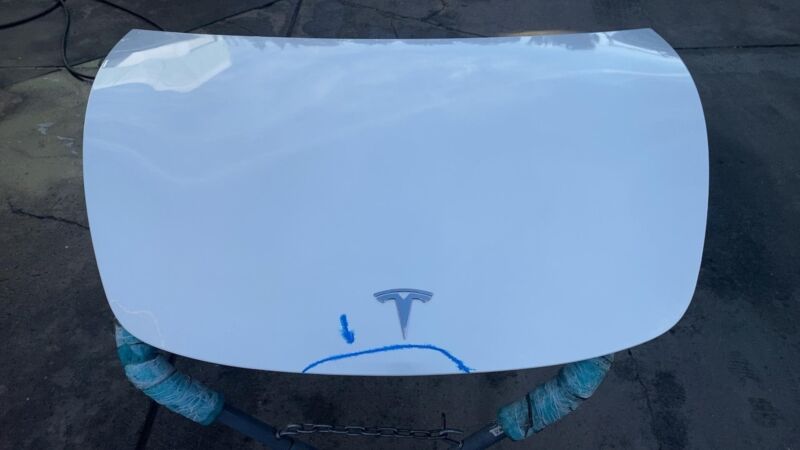 2017-2023 Tesla Model 3 M3 Front Hood Bonnet Shell Panel Cover Assy White - PPSW
