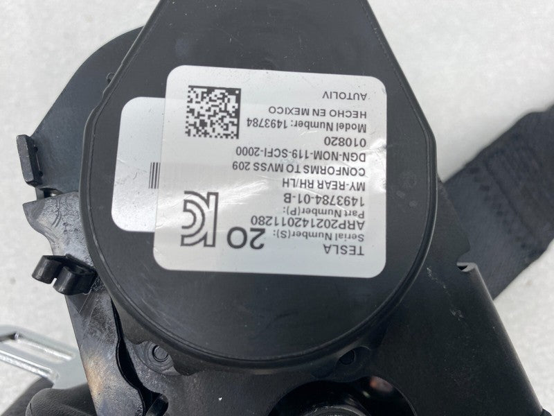 149378401B ⭕ 20-23 Model Y MY Rear Left or Right 2nd Row Seat Belt & Retractor 1493784-01-B