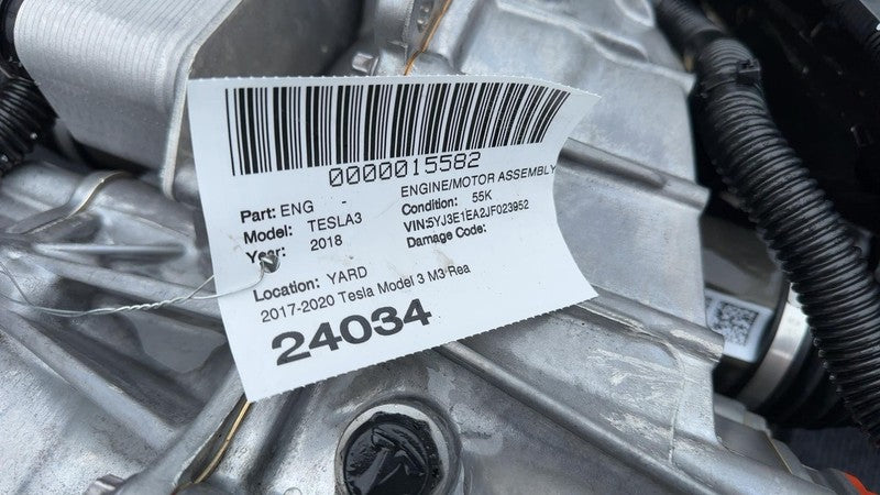 1120980 00 C ⭕ 2017-2020 Tesla Model 3 Rear Drive Unit w/ Subframe & Suspension 1120980-00-C