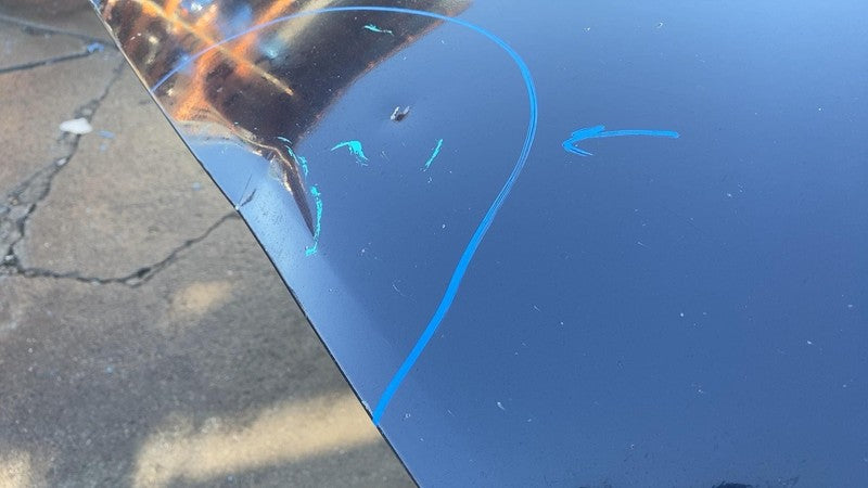 2012-2015 Tesla Model S Front Bonnet Hood Shell Panel w/ Insulation Liner - Blue