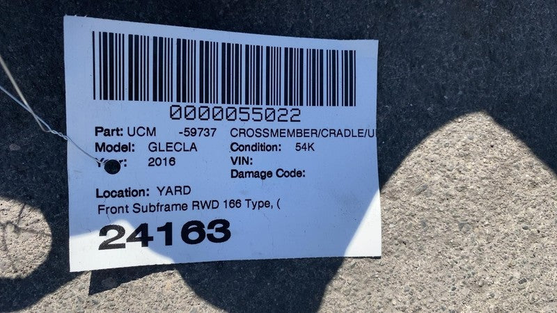 2016-2019 Mercedes-Benz GLE350 Subframe Crossmember Front Engine Cradle RWD OEM