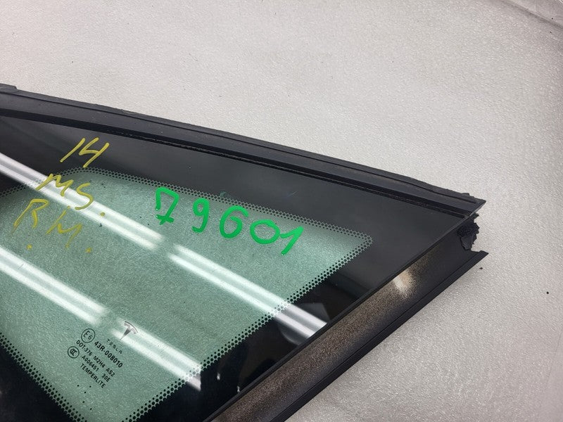 E6 43R-008010 ⭕ 2012-2020 Tesla Model S Rear Passenger Side Quarter Fixed Glass Right Assembly