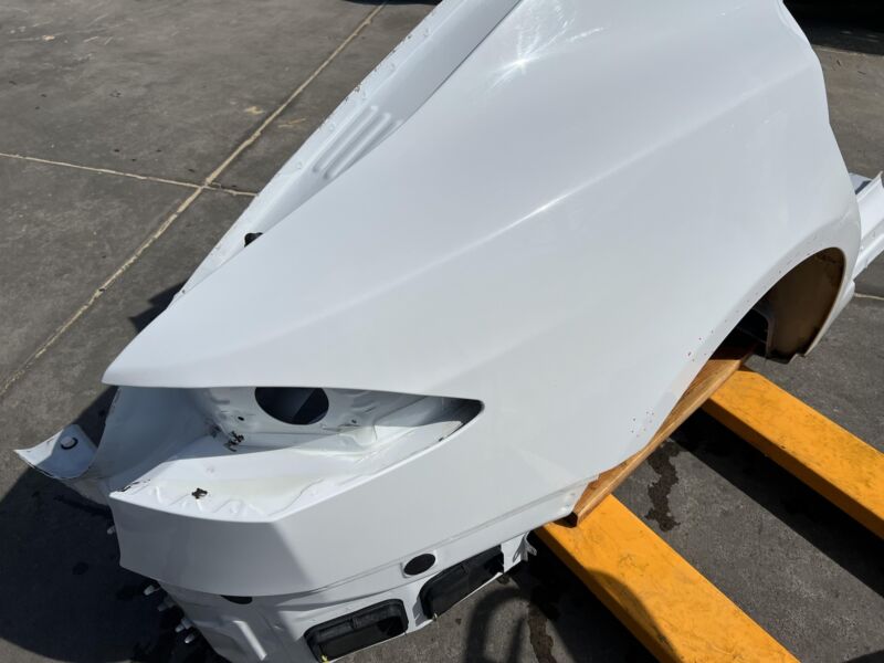 2012-2016 Tesla Model S Rear Quarter Panel Structural Cutout Right RH White PBCW