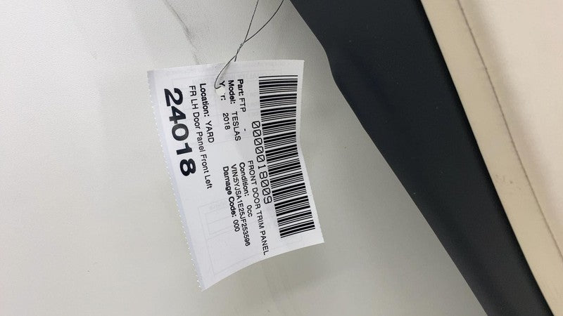 ⭕ 12-20 Model S Front Left Interior Door Panel Trim Card Cover OEM 600