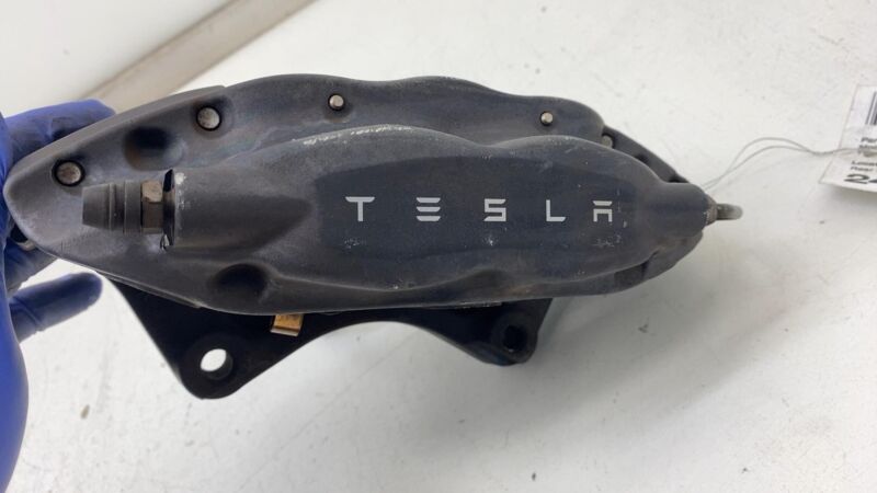 2012-2020 Tesla Model S MS Rear Driver Side Caliper w/ Brake Hose Line Left OEM