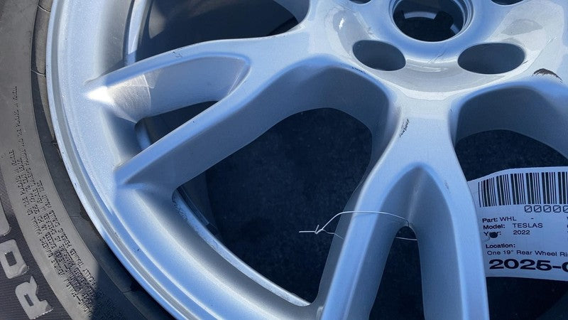 142022200A 2021-2023 Tesla Model S Rear Wheel Rim 19x10.5 +45MM w/ Continental Tire 285/40