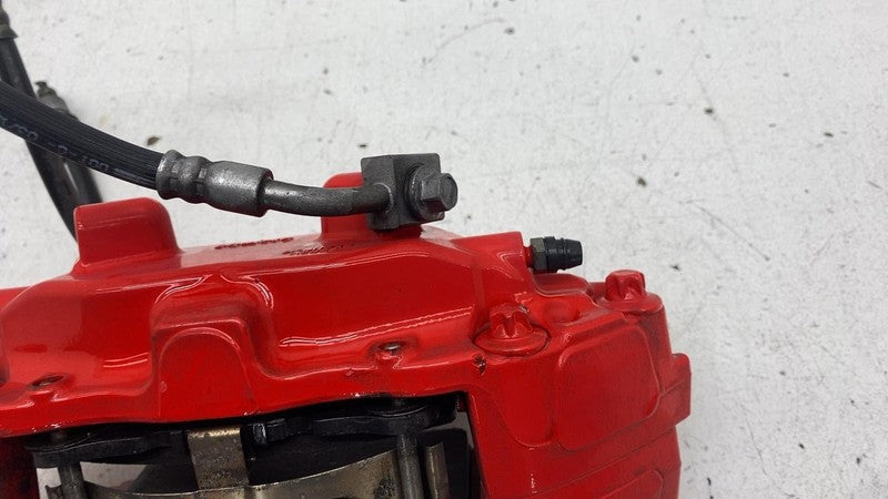 2012-2020 Tesla Model S Front Passenger Side Caliper Red + Brake Hose Line Right