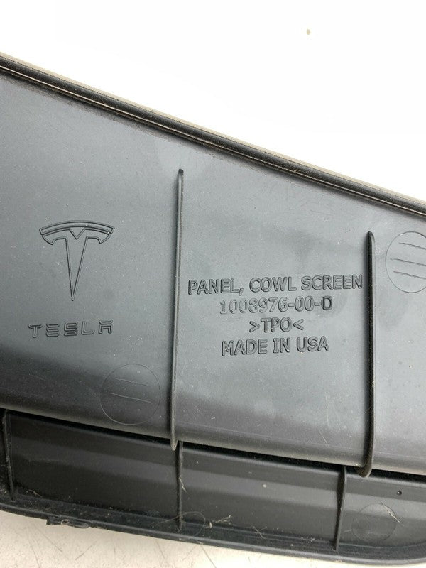 100897600D ⭕ 12-15 Model S Under Hood Apron Windshield Cowl Screen Cover Trim 1008976-00-D