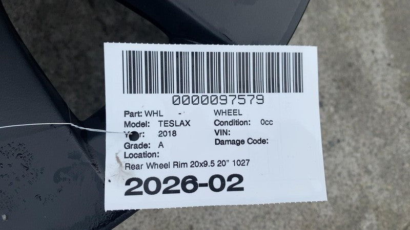 ⭕ 16-20 Tesla Model X MX Rear Wheel Rim 20x9.5J + 40MM 20" 10-Spoke 10