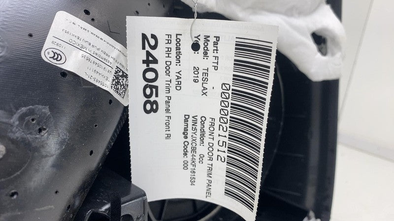 1055483-21-L ⭕ 2016-2020 Model X Front Passenger Side Door Panel Trim Card Right 1055483-21-L