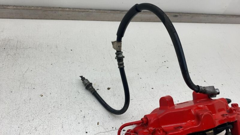 2012-2020 Tesla Model S Front Passenger Side Caliper Red + Brake Hose Line Right