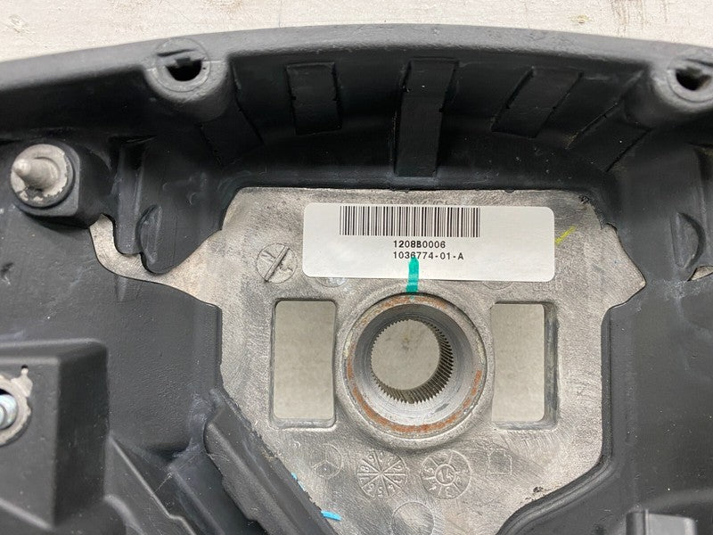 1036774-00-C ⭕ 12-15 Tesla Model S Driver Steering Wheel Heated Black Assembly 1036774-01-A