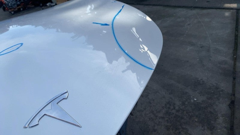 2020-2024 Tesla Model Y Front Bonnet Hood Shell Panel Assembly OEM White - PPSW
