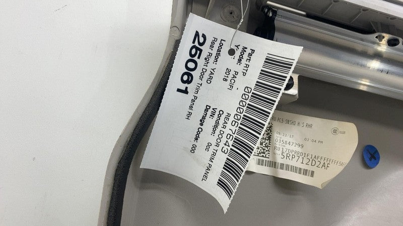 5RP712D2AF ⭕2017-2025 Chrysler Pacifica Rear Right Sliding Door Panel Trim Cover 5RP712D2AF