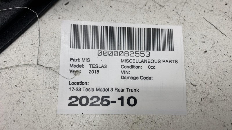 ⭕17-23 Tesla Model 3 Rear Trunk Garnish Sill Trim Cover Scuff Panel 10