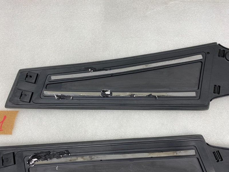 14942 ⭕ 2012-2015 Tesla Model S Left & Right Side B-Pillar Molding Applique Glass Trim
