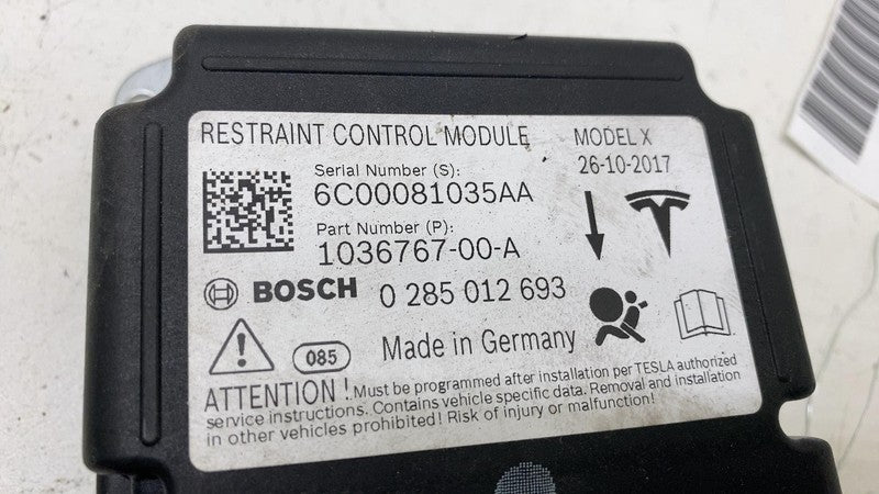 103676700A ⭕ 2016-2020 Tesla Model X Safety Restraint Control Module Computer 1036767-00-A