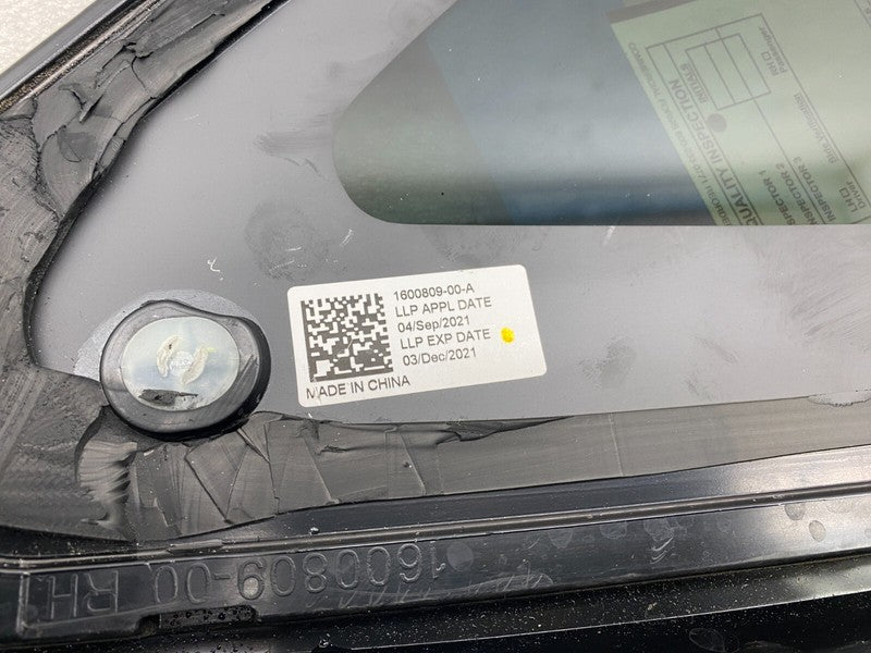 1600809 00 A ⭕ 2020 2021 2022 Tesla Model Y Rear Quarter QTR Window Glass Right 1600809-00-A