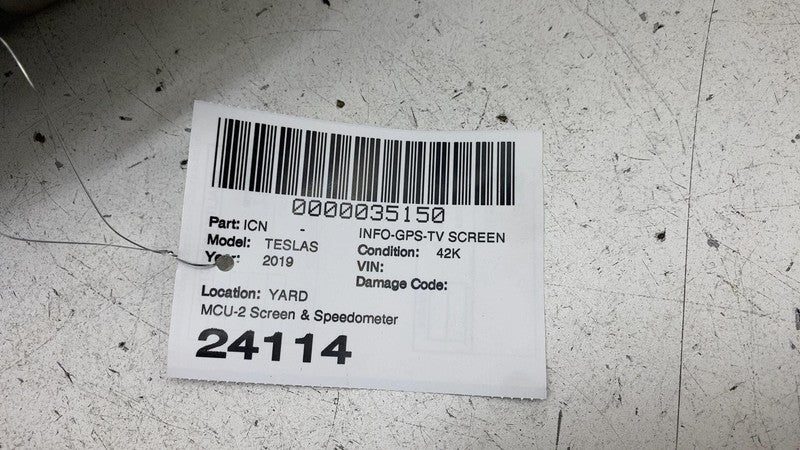 ⭕ 18-20 Tesla Model X S Display Screen MCU Media Control & Cluster Spe