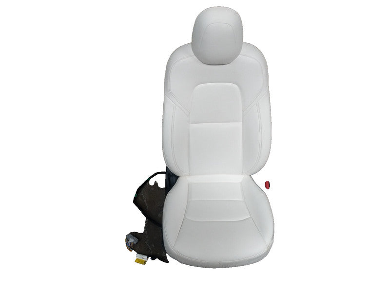 ⭕ 2017-2022 Tesla Model 3 Front Passenger Side 1st Row Seat Leather White Right