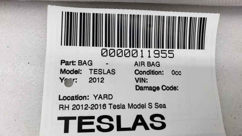 ⭕ 2012-2017 Tesla Model S MS Front Passenger Side Seat Airbag Right 10
