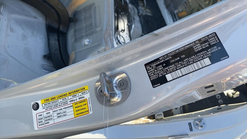 ⭕ 2021-2024 Polestar 2 Driver Side B-Pillar Structural Cutout Left Silver - 729