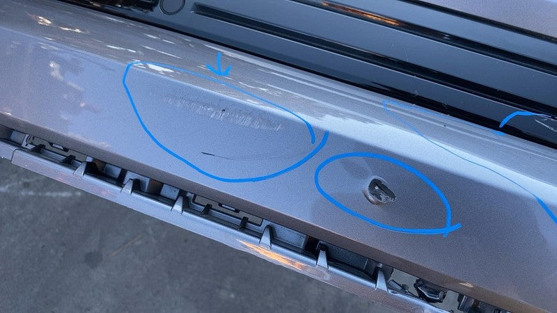 ⭕ 19-23 e-Tron Rear Bumper Cover w/ Park Sensors & Reflector Gray LZ7F