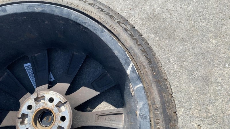 ⭕ 16-20 Tesla Model X Wheel Rim 22x9J + 33mm w/ Continental Tire 265/3