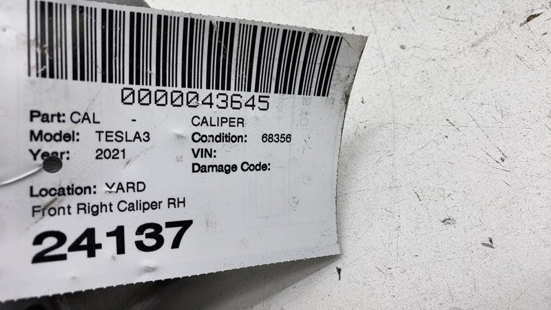 ⭕ 2017-2023 Model Tesla 3 Front Right Caliper w/ Brake Hose Line RH 10