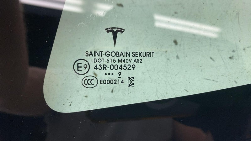 ⭕ 2017-2020 Tesla Model 3 Rear Driver Quarter Fixed Window Glass Left