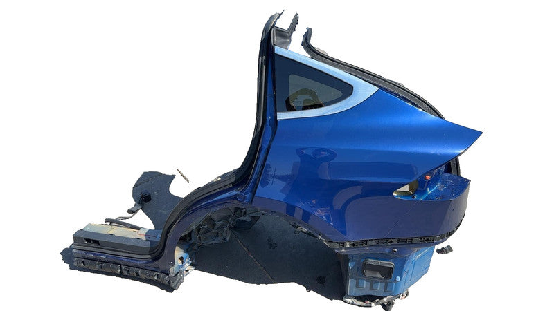 ⭕ 16-20 Tesla Model X Rear Quarter Fender Frame Panel Cut Out Left Blue - PPSB