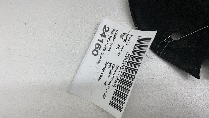 149261600A ⭕ 20-24 Model Y Rear Right Wheel Arch Fender Liner Splash Shield RH 1492616-00-A