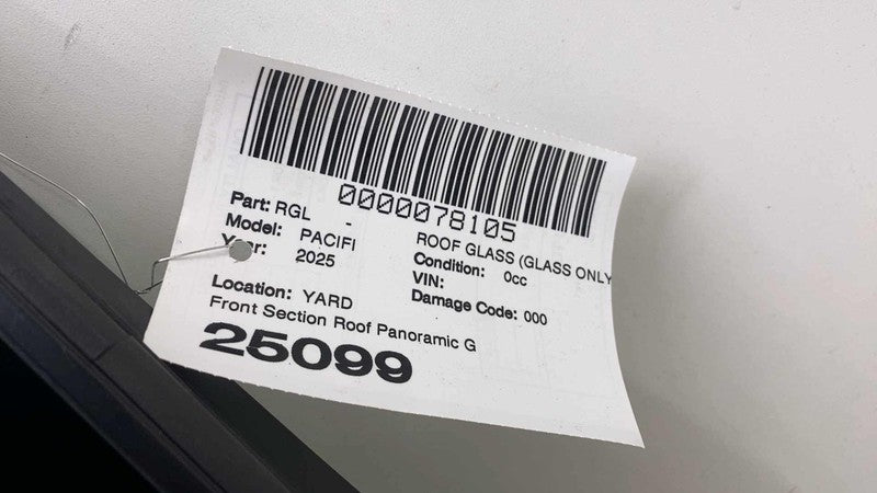 ⭕ 2024-2025 Chrysler Pacifica Front Section Roof Panoramic Glass Assem