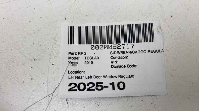 1096622-00-K ⭕ 2017-2023 Tesla Model 3 Rear Left Door Window Regulator & Motor 1096622-00-K