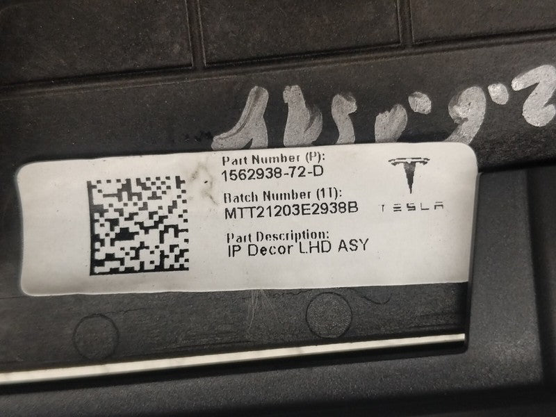 ⭕ 21-23 Tesla Model S Dashboard Instrument Panel Decor Trim Molding 15