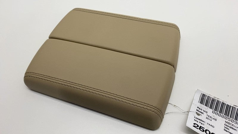 102423910B 2012-2015 Tesla Model S MS PAIR Left & Right Center Console Armrest Pad Tan Assy