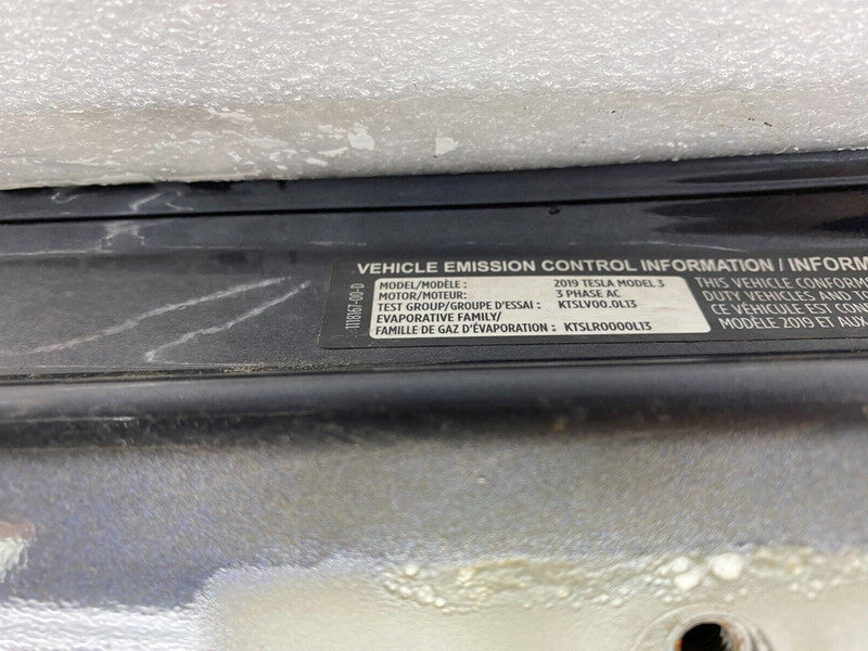 ⭕ 2017 2018 2019 2020 Tesla Model 3 M3 Rear Trunk Deck Lid Shell Panel Assembly