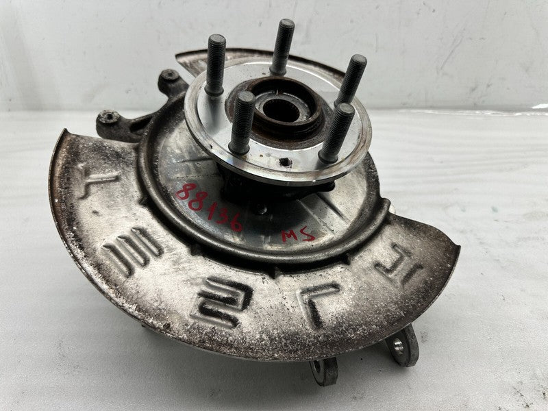 ⭕ 12-15 Model S Rear Left Spindle Knuckle w/ Shield & Wheel Hub RWD 60